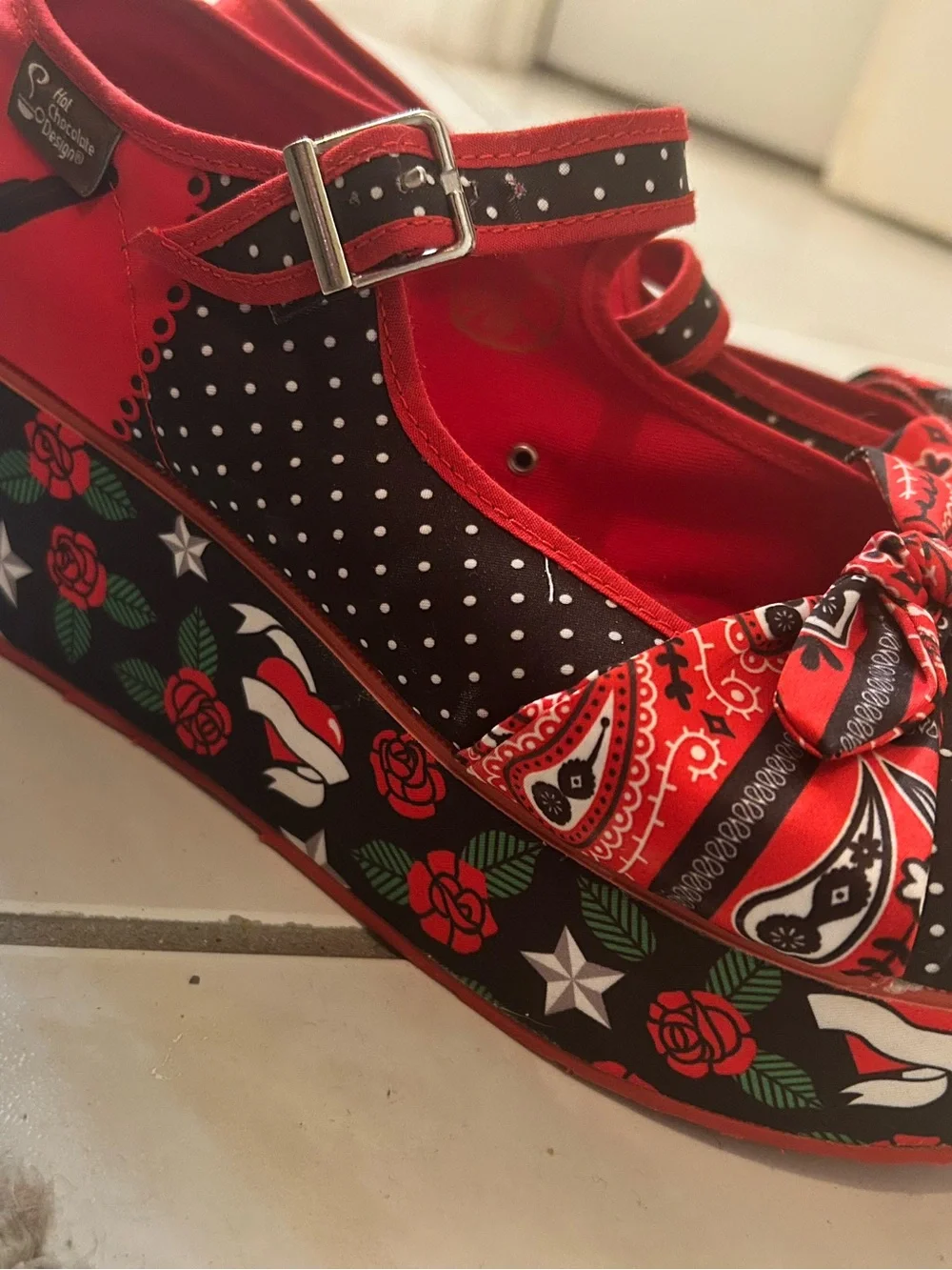 Hot Chocolate Design Chocolaticas Rockabilly Platform Mary Janes size 9